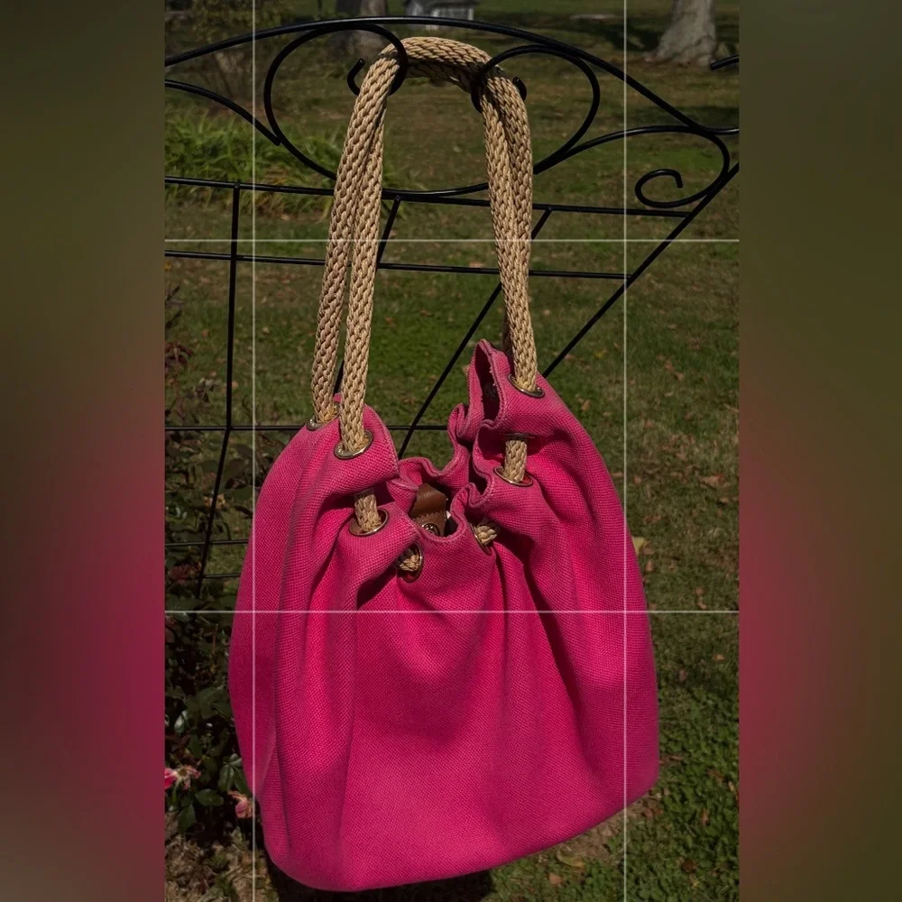 Michael Kors Marina  Large Canvas Drawstring Tote - Picture 5 of 17